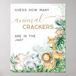 Póster Juego de adivinación Safari Baby Animals de Baby S