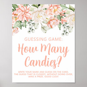 Póster Juego de adivinaciones de Baby Shower, Chica de Fl
