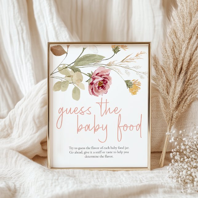 Póster Juego de Adivinanza de Comida para Bebés con Flora (Subido por el creador)
