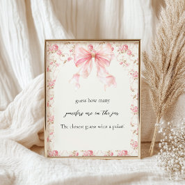 Póster Juego de adivinanza para baby shower en Cottage co