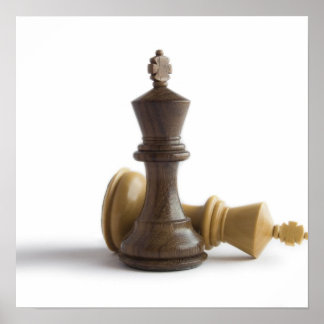 Póster Juego de ajedrez sobre Poster