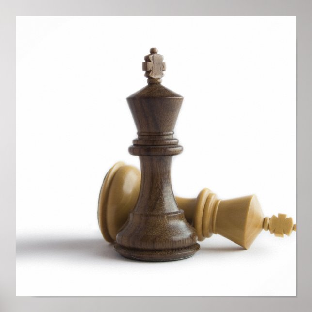 Póster Juego de ajedrez sobre Poster (Frente)