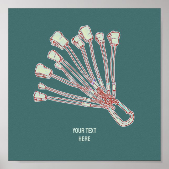 Póster Juego de alambres de escalada en roca (Frente)