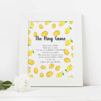 Juego de Anillo Lemon Bridal Shower Main Squeeze