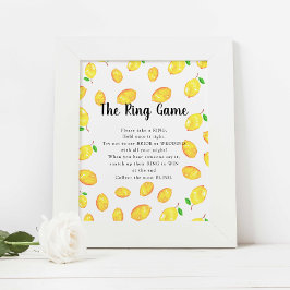 Póster Juego de Anillo Lemon Bridal Shower Main Squeeze