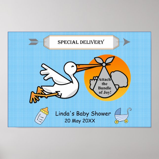 Póster Juego de baby shower (Frente)