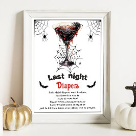 Póster Juego de Baby Shower "Anoche" de Halloween