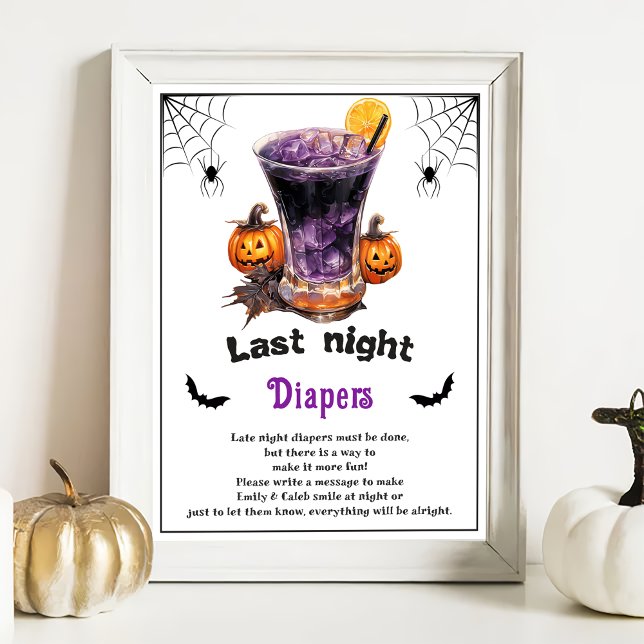 Póster Juego de Baby Shower "Anoche" de Halloween (Subido por el creador)
