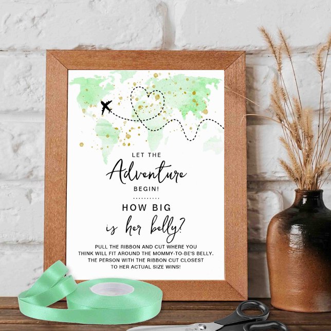 Póster Juego de Baby Shower de Adventure Travel Map (Subido por el creador)