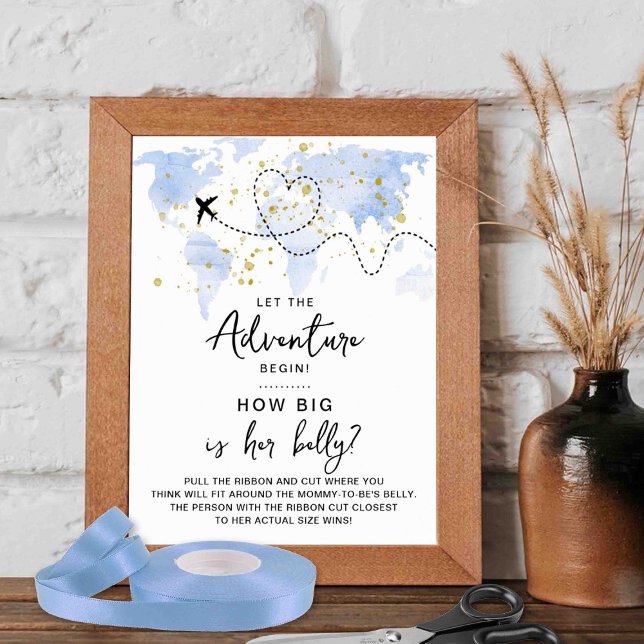 Póster Juego de Baby Shower de Adventure Travel Map (Subido por el creador)