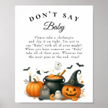 Juego de Baby Shower de Halloween Late Night Diape