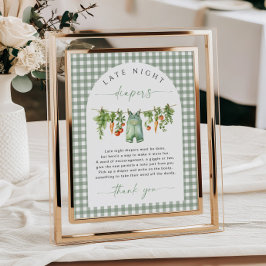 Póster Juego de Baby Shower de The Late Night Diapers de