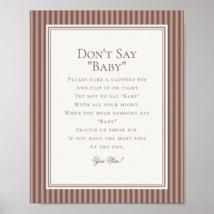 Póster Juego de Baby Shower Espresso Martini Baby Brewing