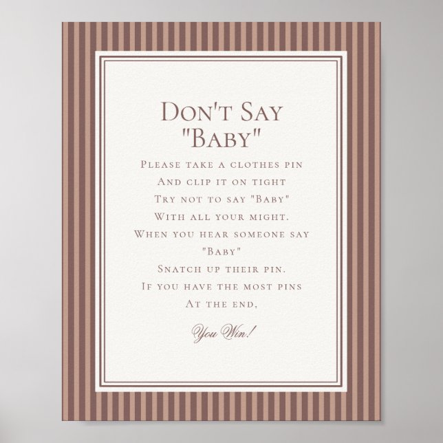 Póster Juego de Baby Shower Espresso Martini Baby Brewing (Frente)