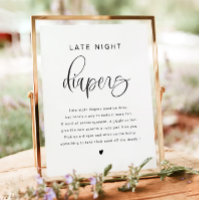 Juego de Baby Shower JOLIE Minimal Late Night Diap