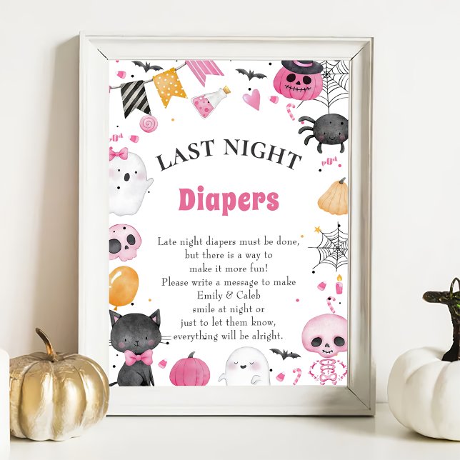 Póster Juego de Baby Shower "Late Night Diapers" de Hallo (Subido por el creador)