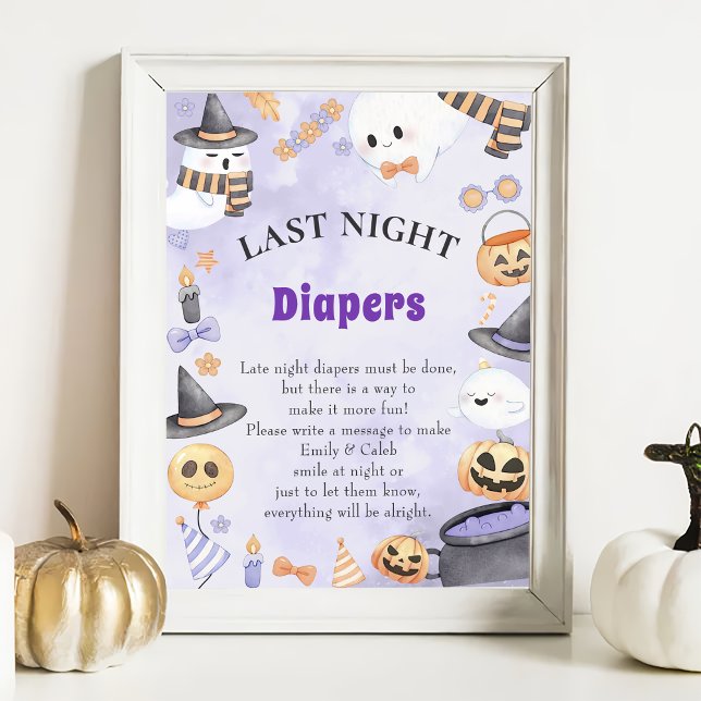 Póster Juego de Baby Shower "Late Night Diapers" de Hallo (Subido por el creador)