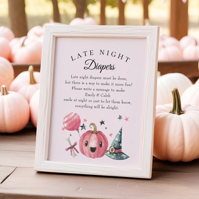 Póster Juego de Baby Shower "Late Night Diapers" de Hallo (Subido por el creador)