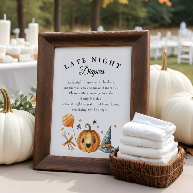 Póster Juego de Baby Shower "Late Night Diapers" de Hallo (Subido por el creador)