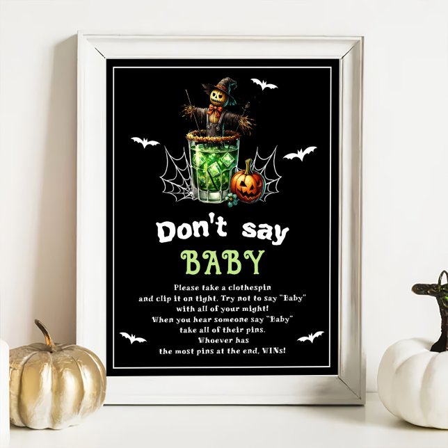 Póster Juego de Baby Shower "No digas bebé" de Halloween (Subido por el creador)