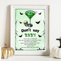 Juego de Baby Shower "No digas bebé" de Halloween