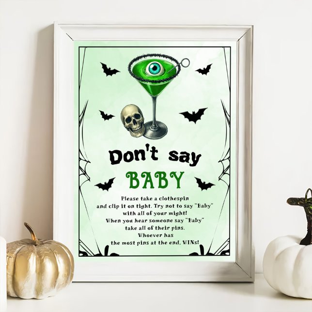 Póster Juego de Baby Shower "No digas bebé" de Halloween (Subido por el creador)