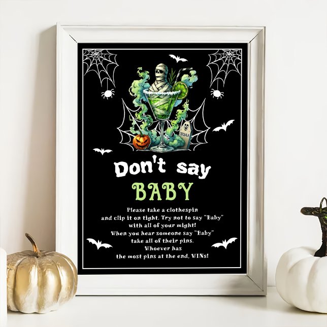 Póster Juego de Baby Shower "No digas bebé" de Halloween (Subido por el creador)
