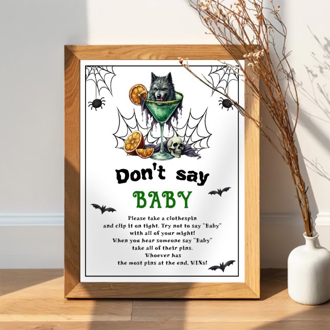 Póster Juego de Baby Shower "No digas bebé" de Halloween (Subido por el creador)