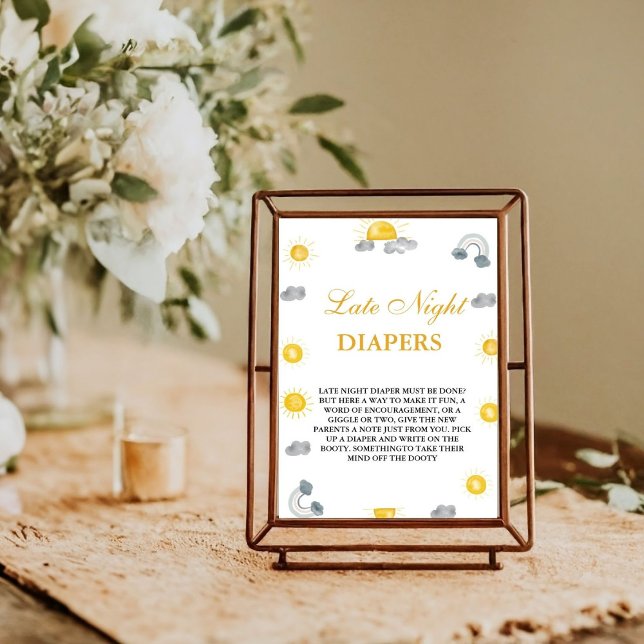 Póster Juego de Baby Shower para pañales de noche bohemio (Subido por el creador)