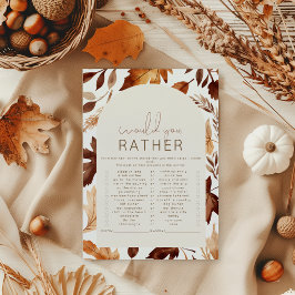 Póster Juego de Baby Shower '¿Qué Preferiría Ella?' de la
