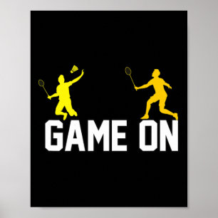 Póster Juego de Badminton activado