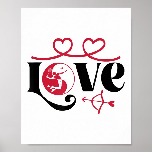 Póster Juego de Badminton Shuttle Yin-yang-love Badmin (Frente)