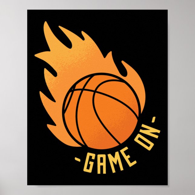 Póster Juego de baloncesto activado (Frente)