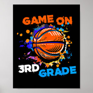 Póster Juego de baloncesto en 3er grado Primer día del té