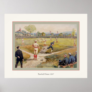 Póster Juego de béisbol 1887