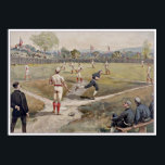 Póster Juego de béisbol Louis Prang Antique Print 1887<br><div class="desc">Crédito: Biblioteca del Congreso. Por Louis Prang, uno de los más notables ARTISTAS COLOR y PRINTERS de Estados Unidos del siglo XIX. Digitalmente reformado para resaltar los colores originales, aún mejor y arreglar tantas imperfecciones como sea posible. Por favor, personalizar el tamaño del poster, la textura, el borde y/o el...</div>