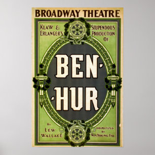 Póster Juego de Ben Hur del teatro de Broadway del