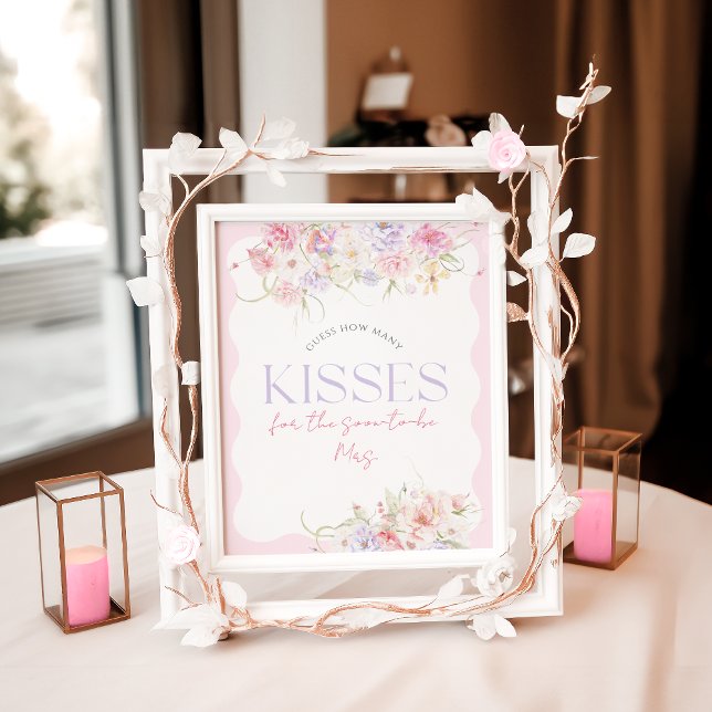 Póster Juego de Besos Noviales Modernos Florales en el Ja (Subido por el creador)