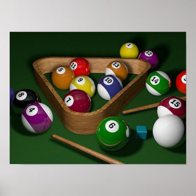 Póster Juego de Billiards (Frente)