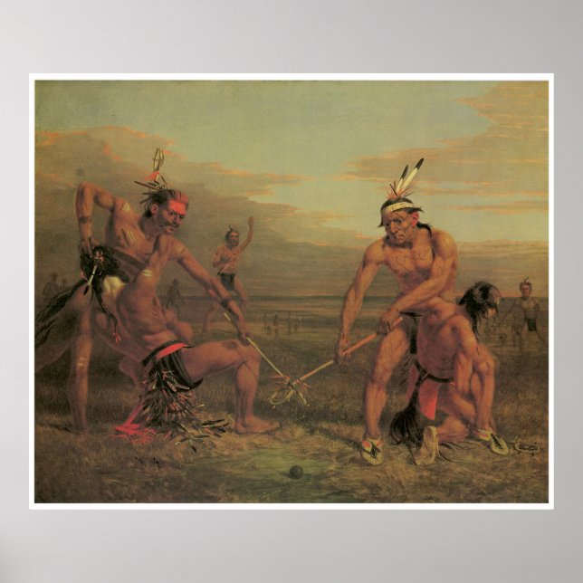Póster Juego de bolas indio, 1843, pintura occidental est (Frente)