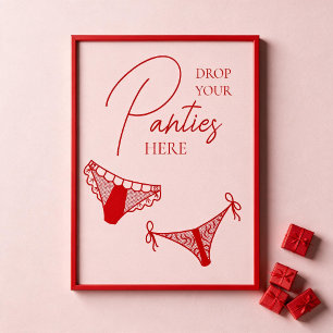 Póster Juego de Bragas para Fiesta de Despedida de Solter