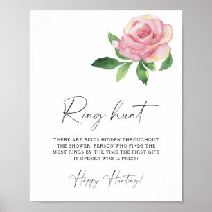 Póster Juego de búsqueda del anillo de bodas Rose