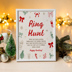 Póster Juego de búsqueda del anillo para ducha de novia d