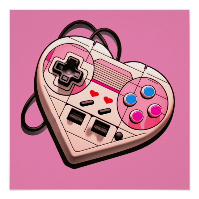 PÓSTER JUEGO DE CAJA DE RETRO DE FORMA CARDÍACA (Anverso)