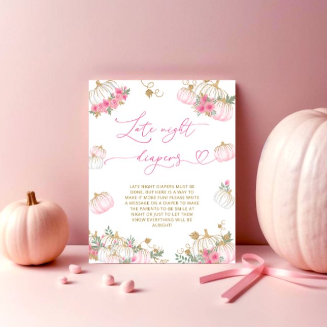 Póster Juego de Calabaza Rosada Floral Tarde Noche Diaper (Subido por el creador)