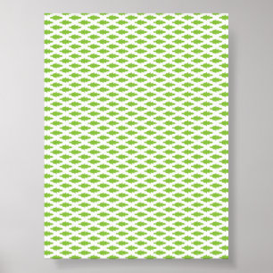 Póster Juego de carpetas verdes botánicas