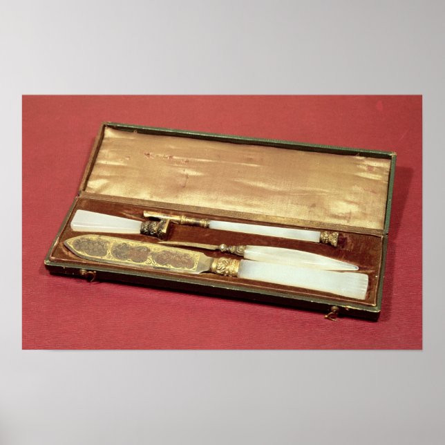 Póster Juego de cartas dado a su esposa, Eveline Hanska (Frente)