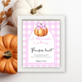 Póster Juego de caza de chupete para baby shower con arco