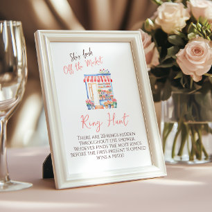 Póster Juego de Caza de Regalos de Boda Floral Fresco Fue