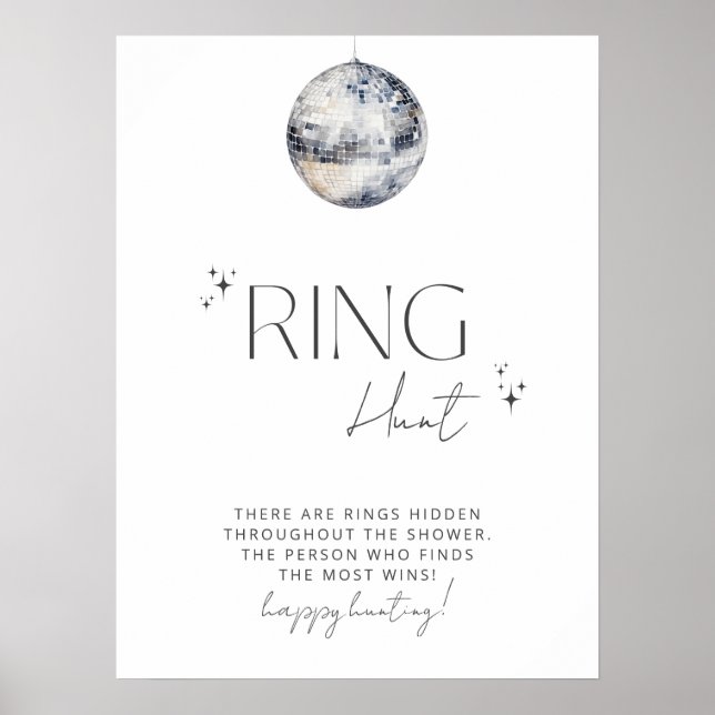 Póster Juego de caza del anillo de la ducha de la novia S (Frente)